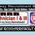 Railway RRB Technician Online Form 2025 for 6180 Post